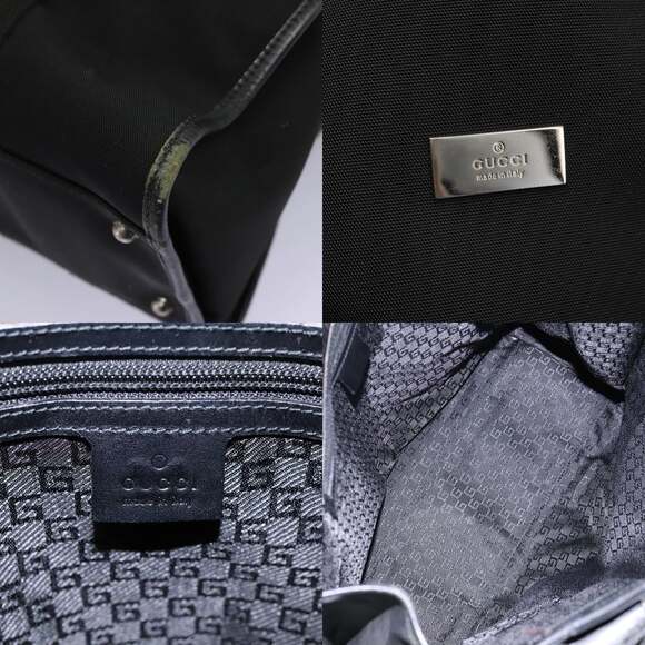 GUCCI Hand Bag Canvas Black - Picture 11 of 13